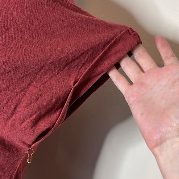 La La Land Creative Co Rust Twist Neck T-Shirt Size Small - Picture 5 of 8